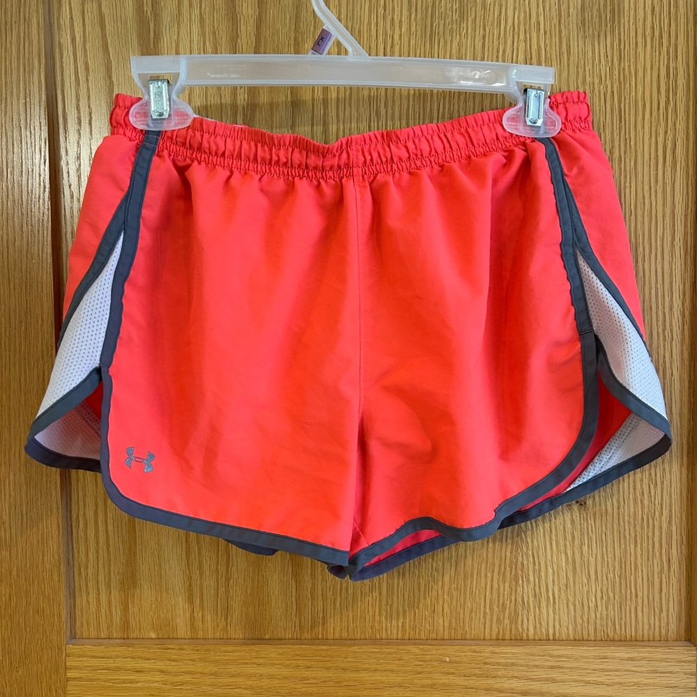 Under Armour Orange‎ Lined Running Shorts S
